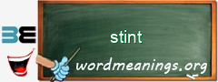 WordMeaning blackboard for stint